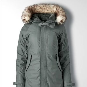 New Aritzia Tna The Summit Parka Goose Down Dark Shadow Umbrage Grey XXS